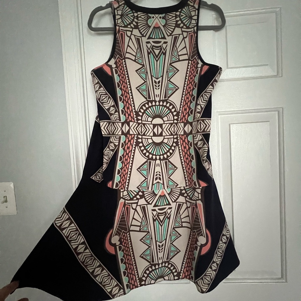 Drop waist geometric dress